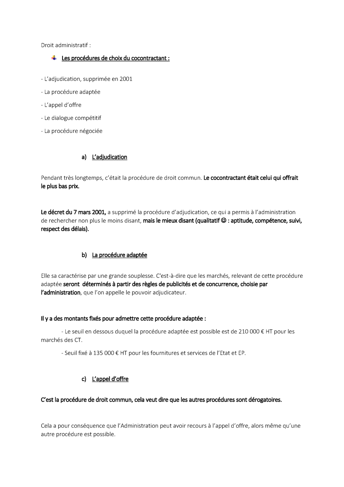 Droit Administratif S3 Suite - Droit Administratif : Les Procédures De ...