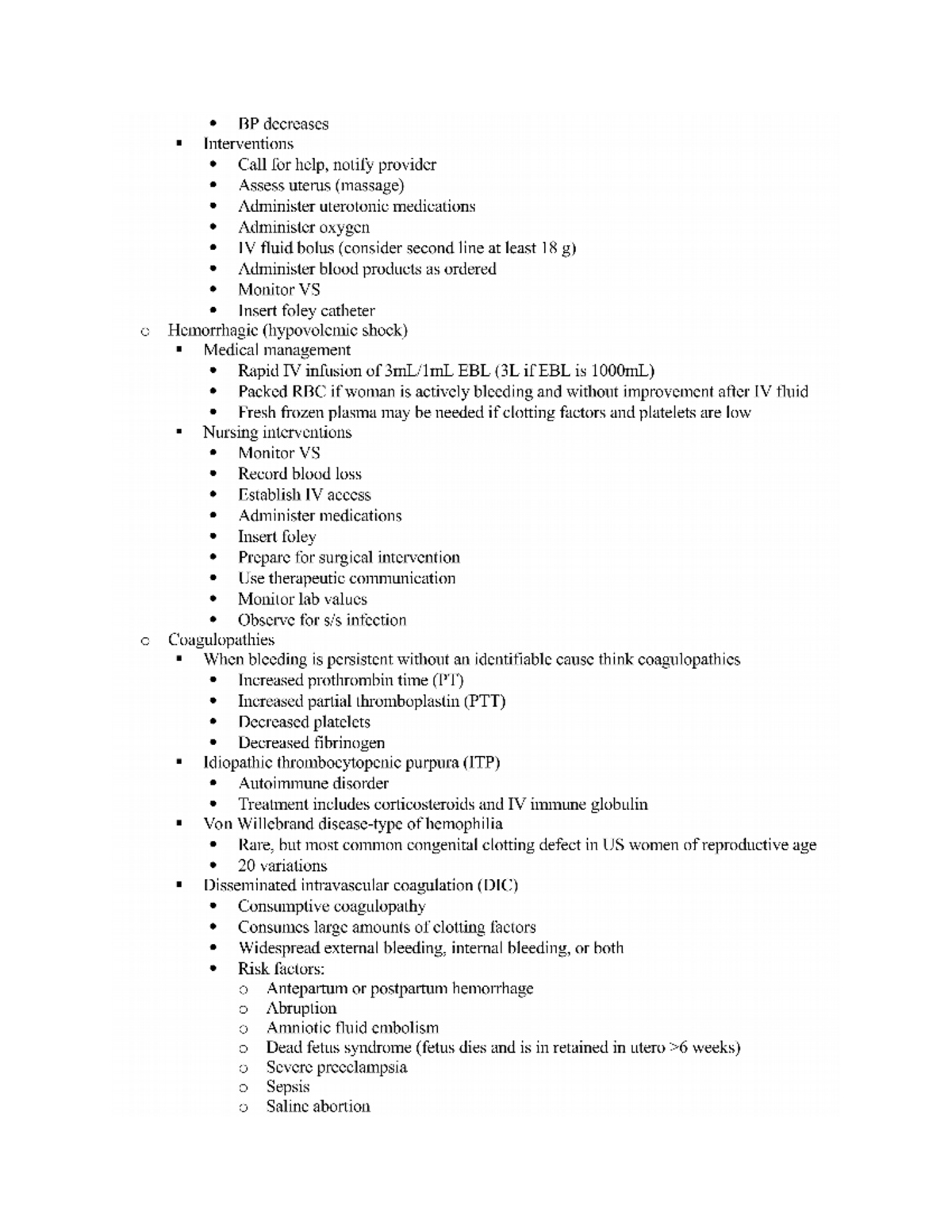 OB exam 2 part 6 exam study guide NRSE4570 Studocu