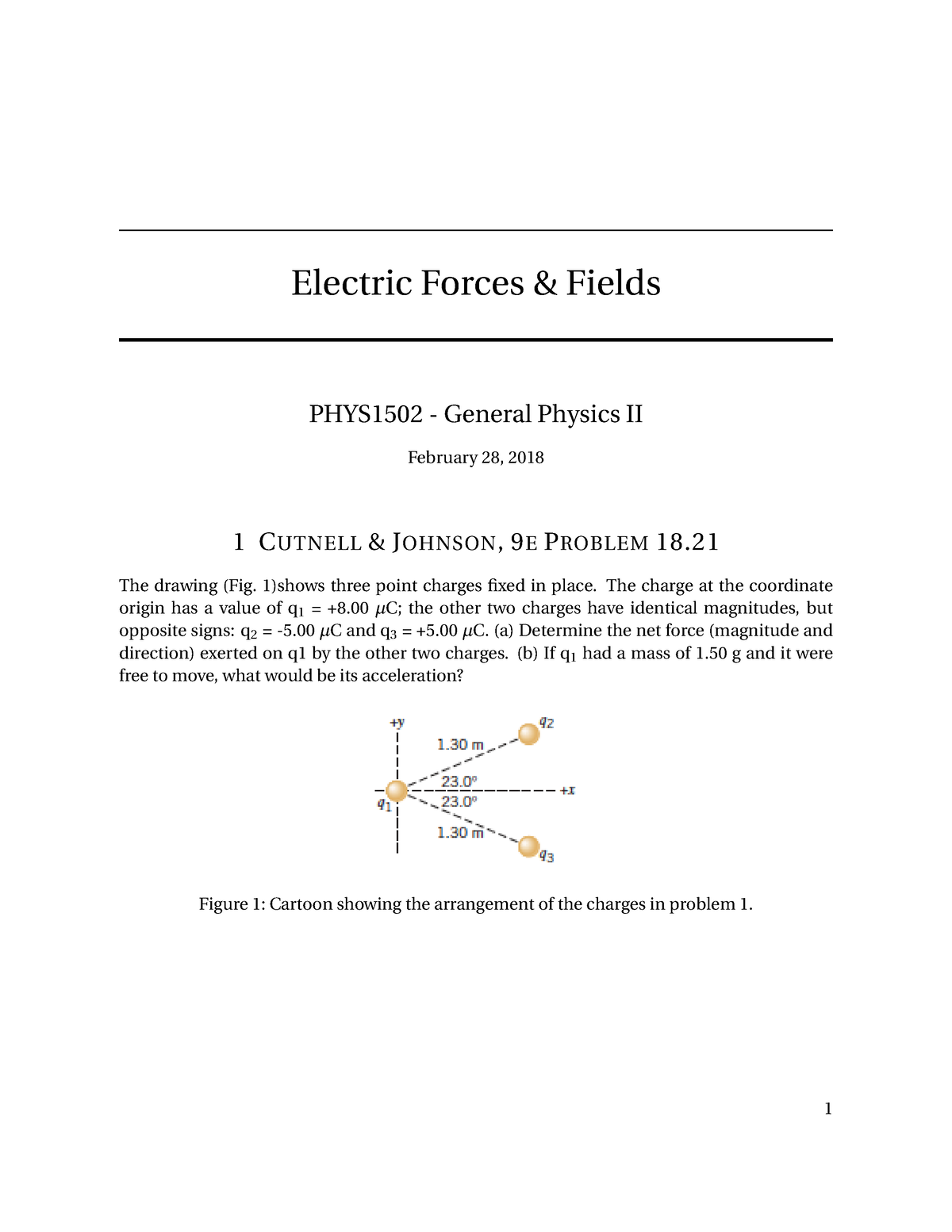 18-Electric Forces And Fields - Electric Forces & Fields PHYS1502 ...