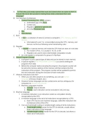 Intro to Comp Sci Notes - Exam 1 - August 17, 2022 Algorithm- set of ...