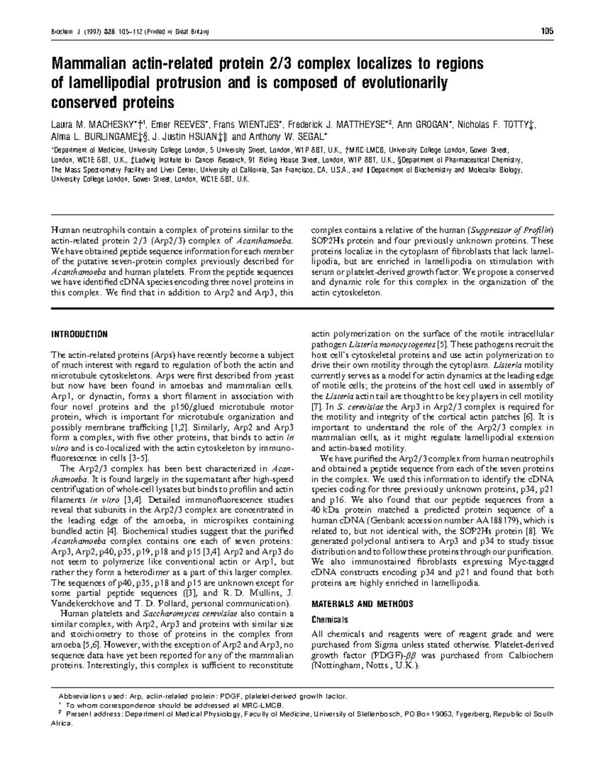 9359840 - hdhdhdhdjdikendp - Biochem. J. (1997) 328 , 105–112 (Printed ...
