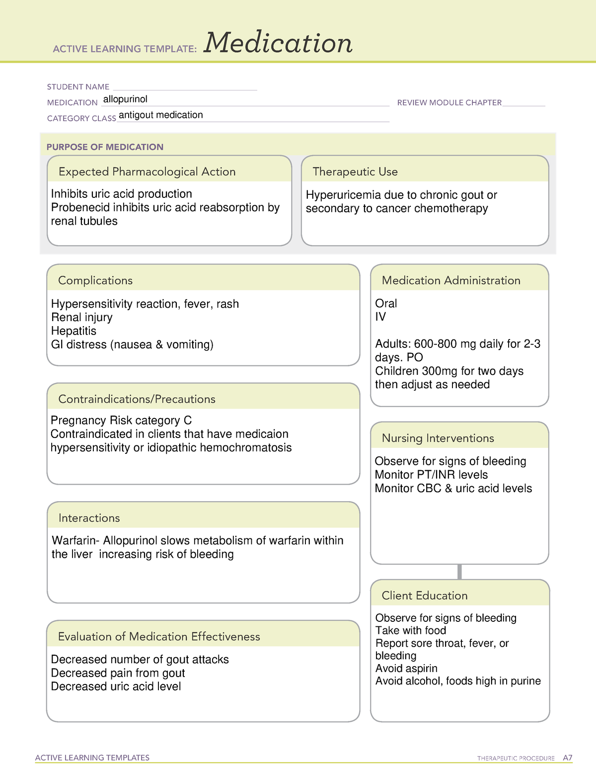 allopurinol-med-sheet-ati-medication-template-for-med-list-med-list