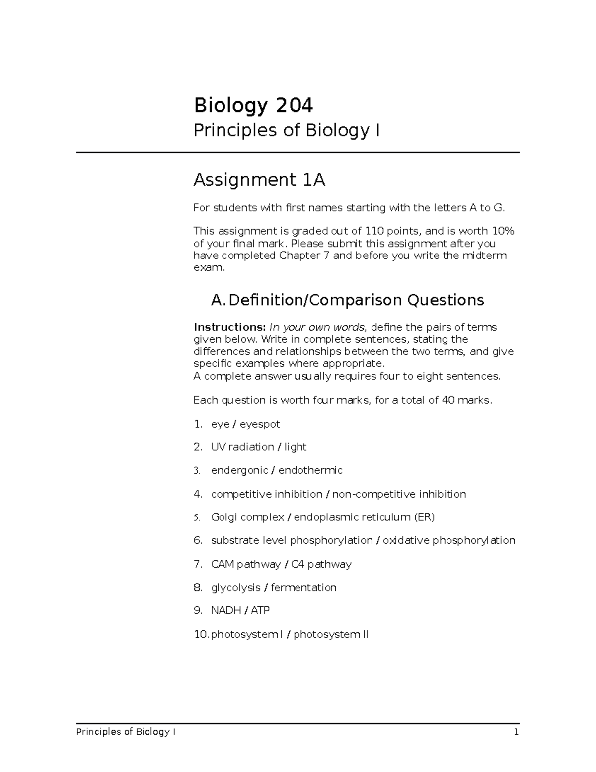 assign-1a-biology-204-principles-of-biology-i-assignment-1a-for