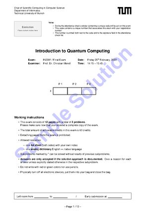 Cheat sheet quantum computing 2 - Einführung in Quantum Computing - Studocu