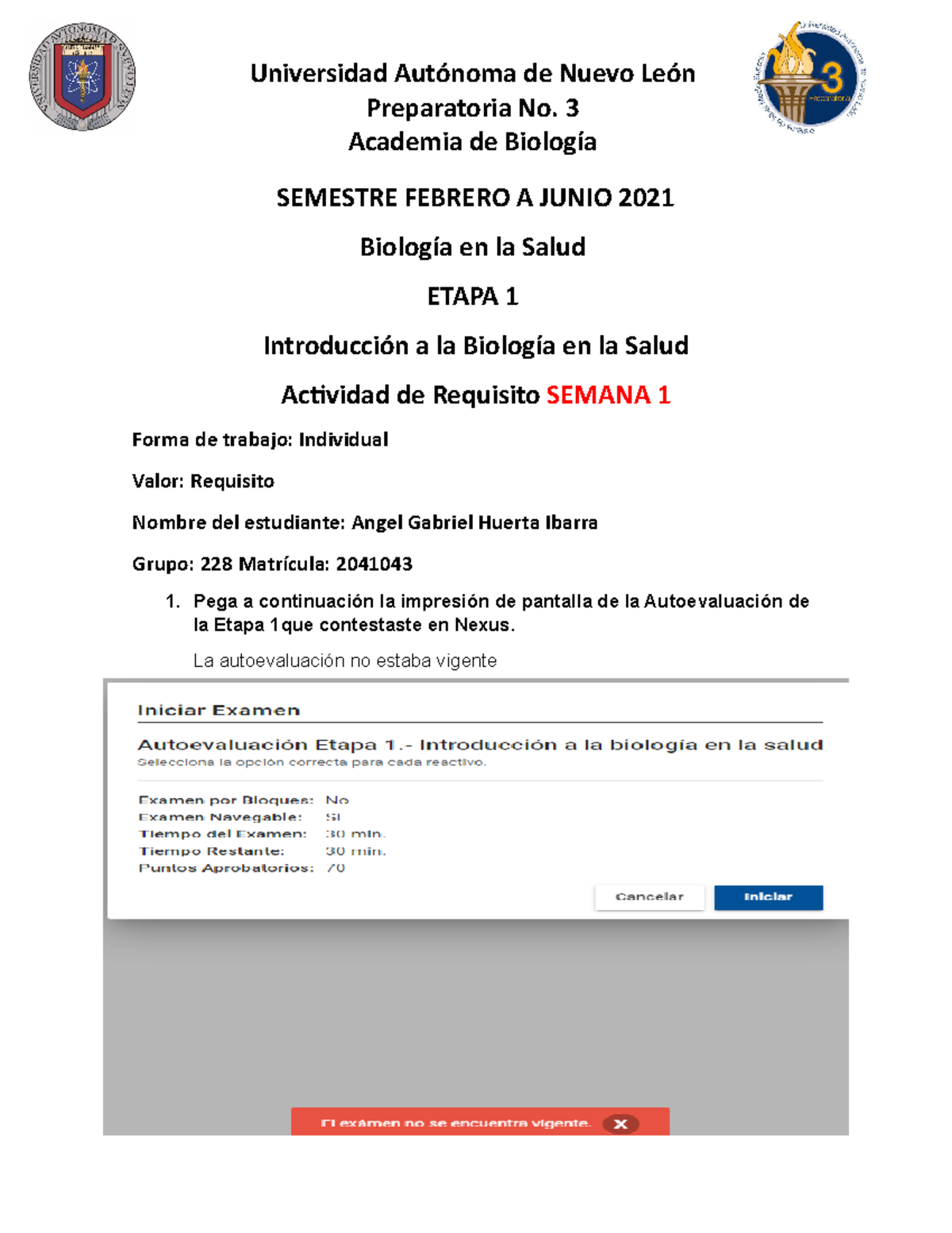 Actividad Requisito 1 Etapa 1 BELS - Universidad Autónoma de Nuevo León ...