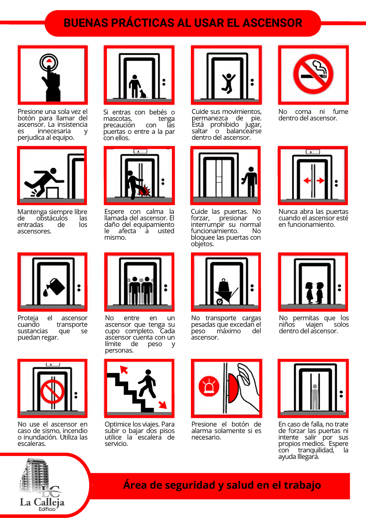 Buenas Practicas Del Ascensor La Calleja Proteja El Ascensor Cuando