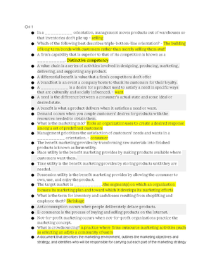 Marketing Exam 2 Cheat Sheet Notes - Marketing Exam 2 Study Guide CH. 6 ...