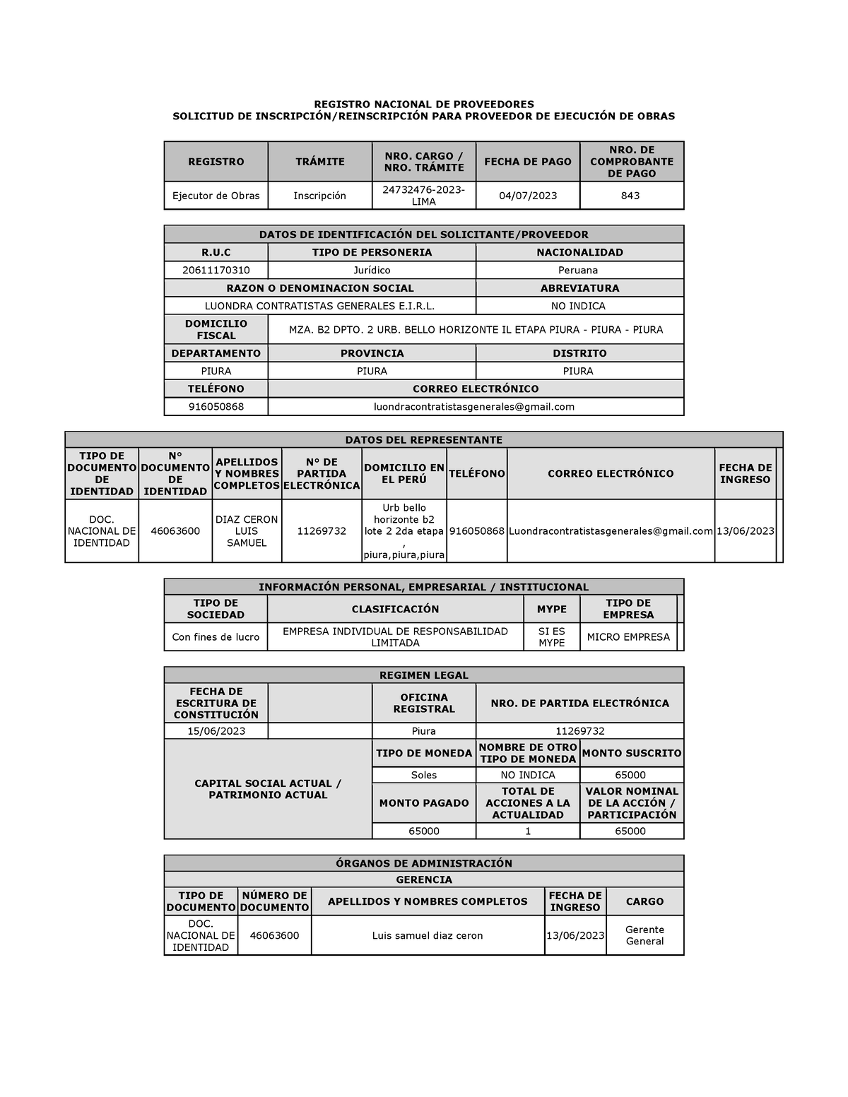 Luis Samuel D - Efewfewf - REGISTRO NACIONAL DE PROVEEDORES SOLICITUD ...