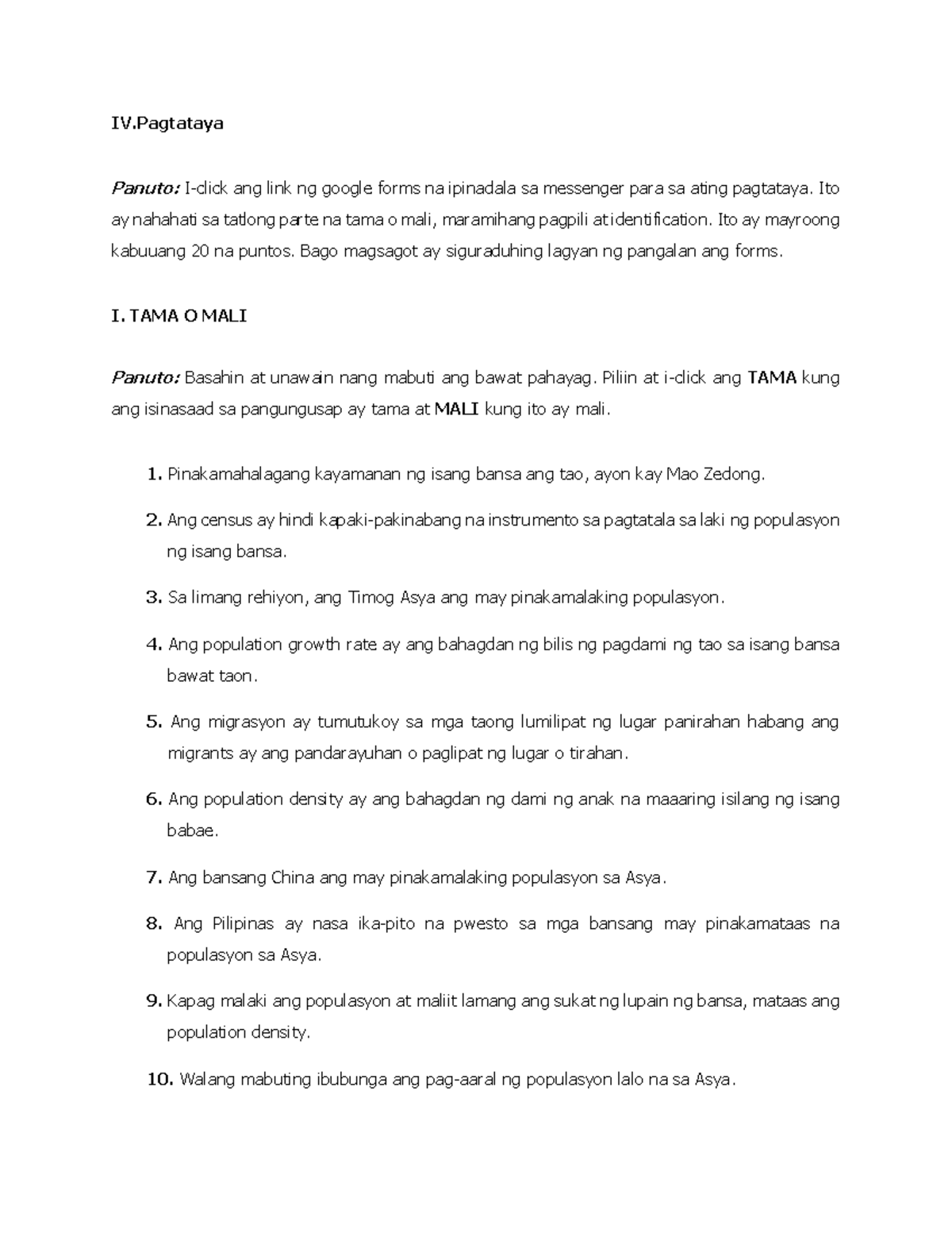 Lesson Plan Q1 M7 Yamang Tao Sa Asya Part 23 Iv Panuto I Click