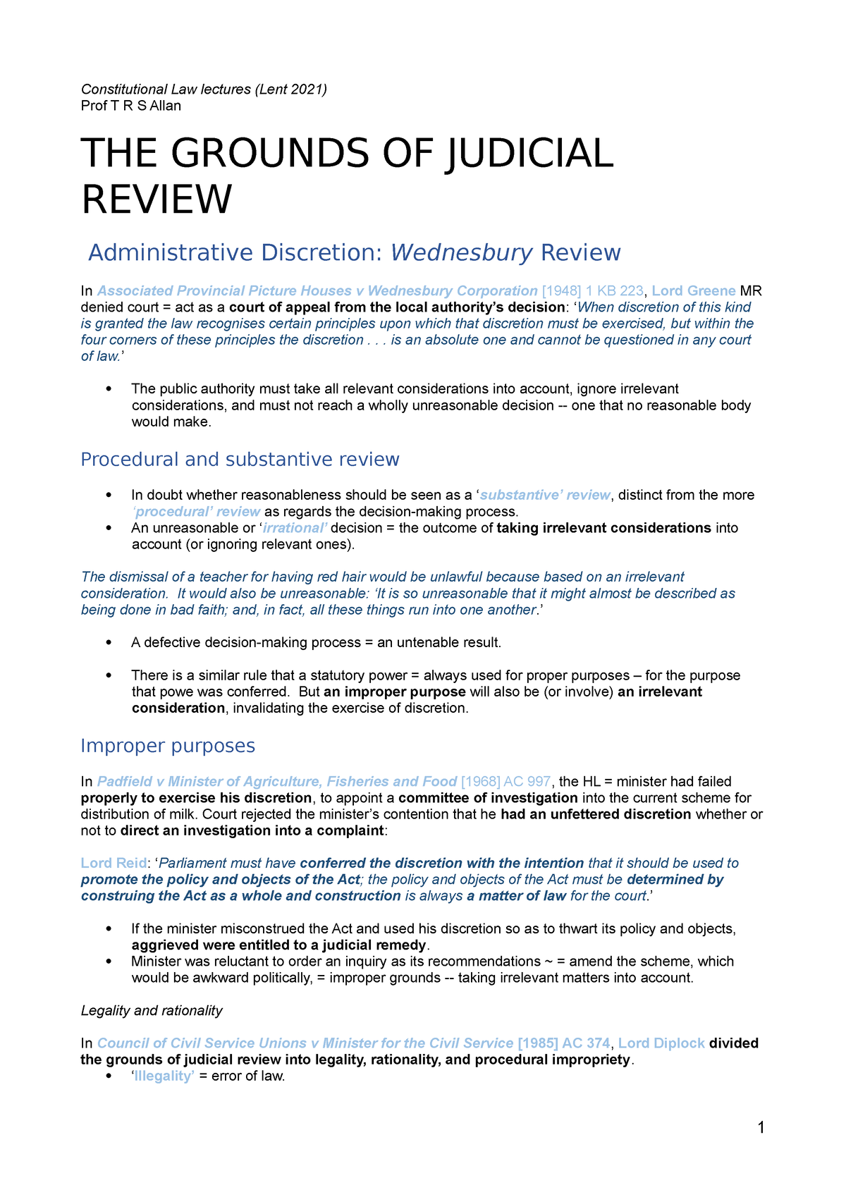 grounds for judicial review essay