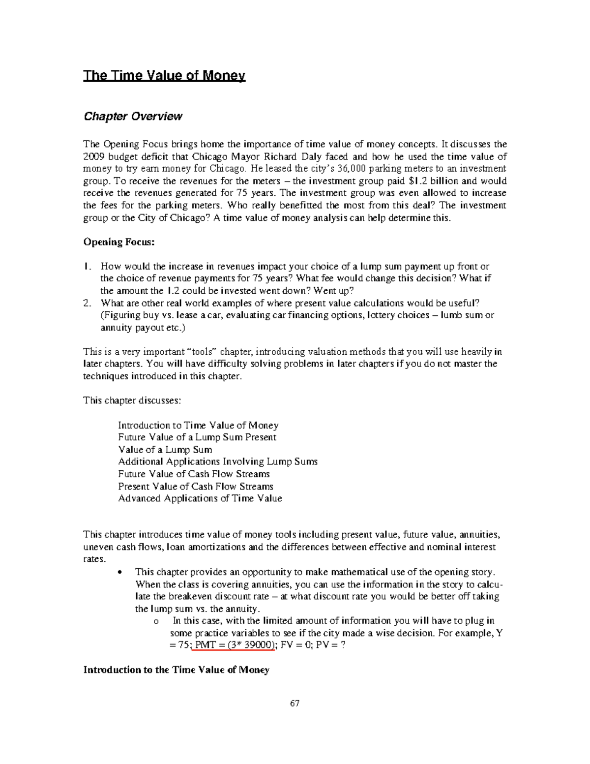 Lecture 2 The Time Value of Money - The Time Value of Money Chapter ...