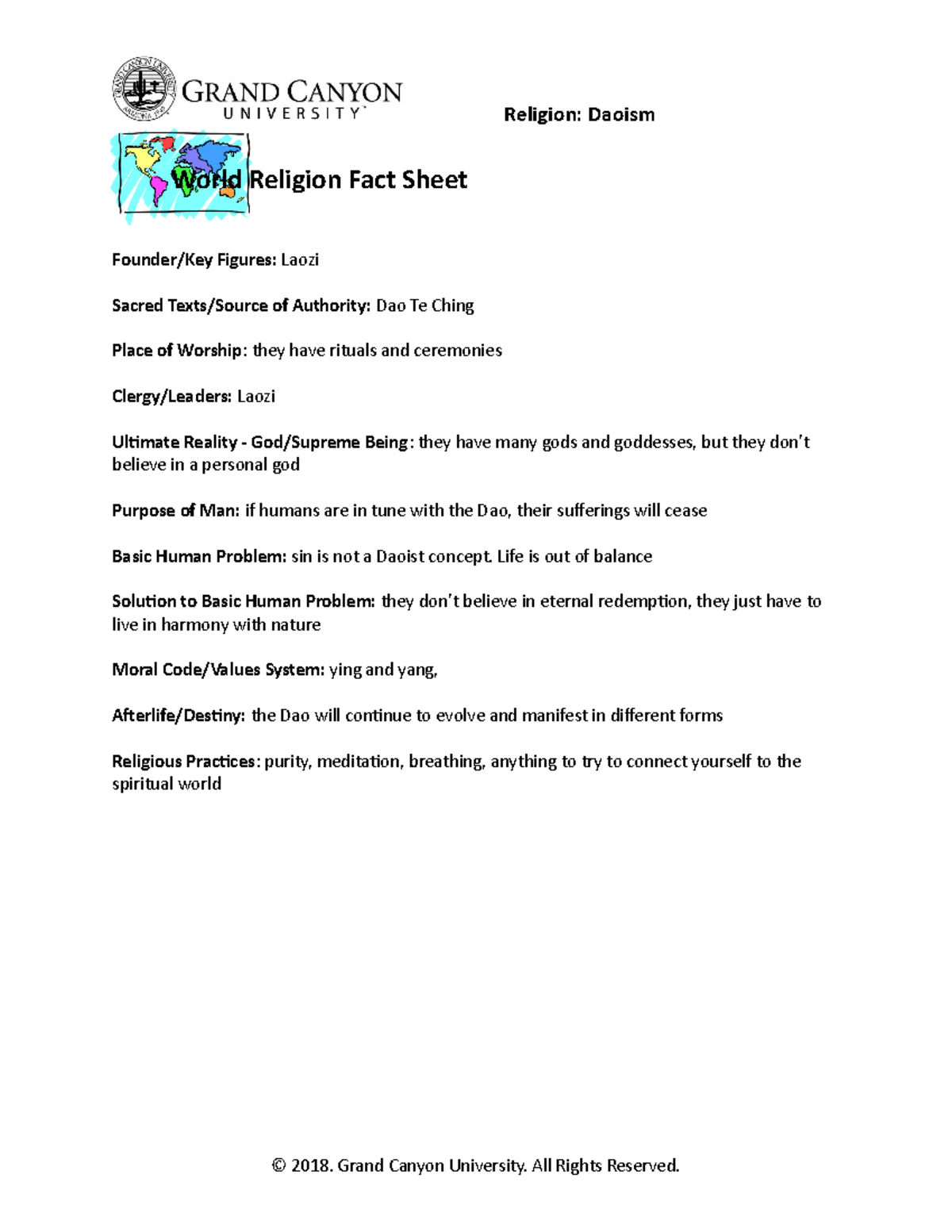 WR FS Daoism Practice Religion Daoism World Religion Fact Sheet Founder/Key Figures Laozi