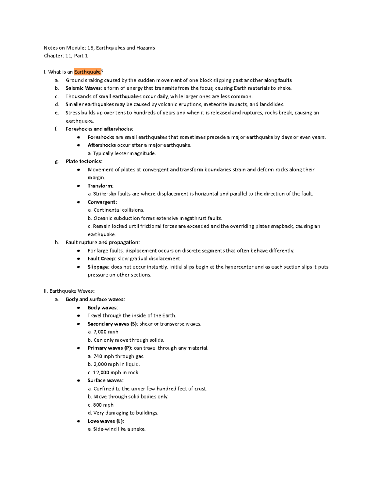 Geology 102 Lecture 16 + 17 or Module 16 + 17 Notes - Notes on Module ...