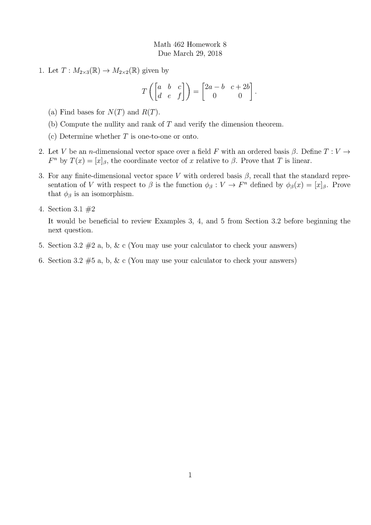 Homework 8 Spring 2018 Dr Kimball Studocu