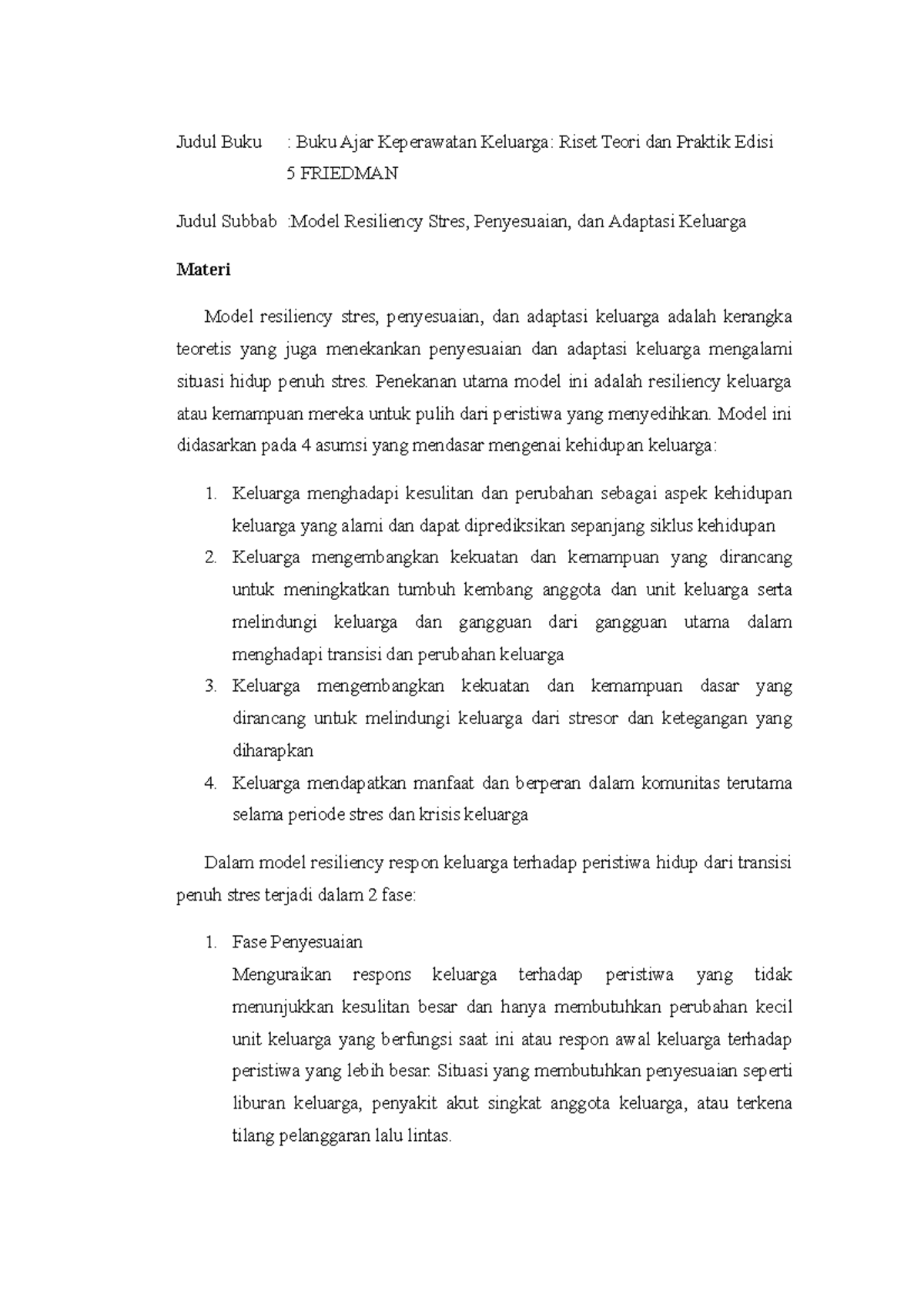 Friedman Uwuaua Judul Buku Buku Ajar Keperawatan Keluarga Riset