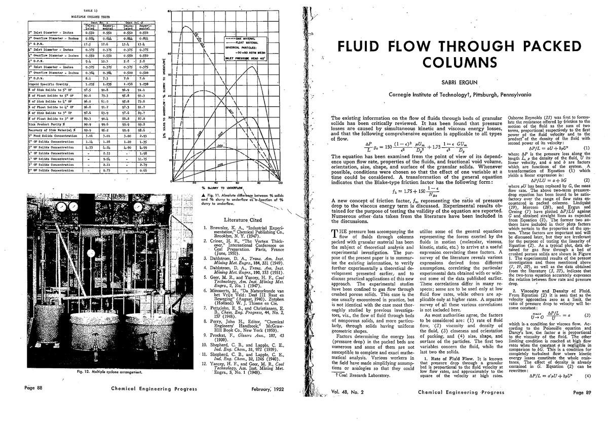Che Eng Pro48, 89 - Still studying - TABLE 13 80 MULTIPLE CYCLONE TESTS ...
