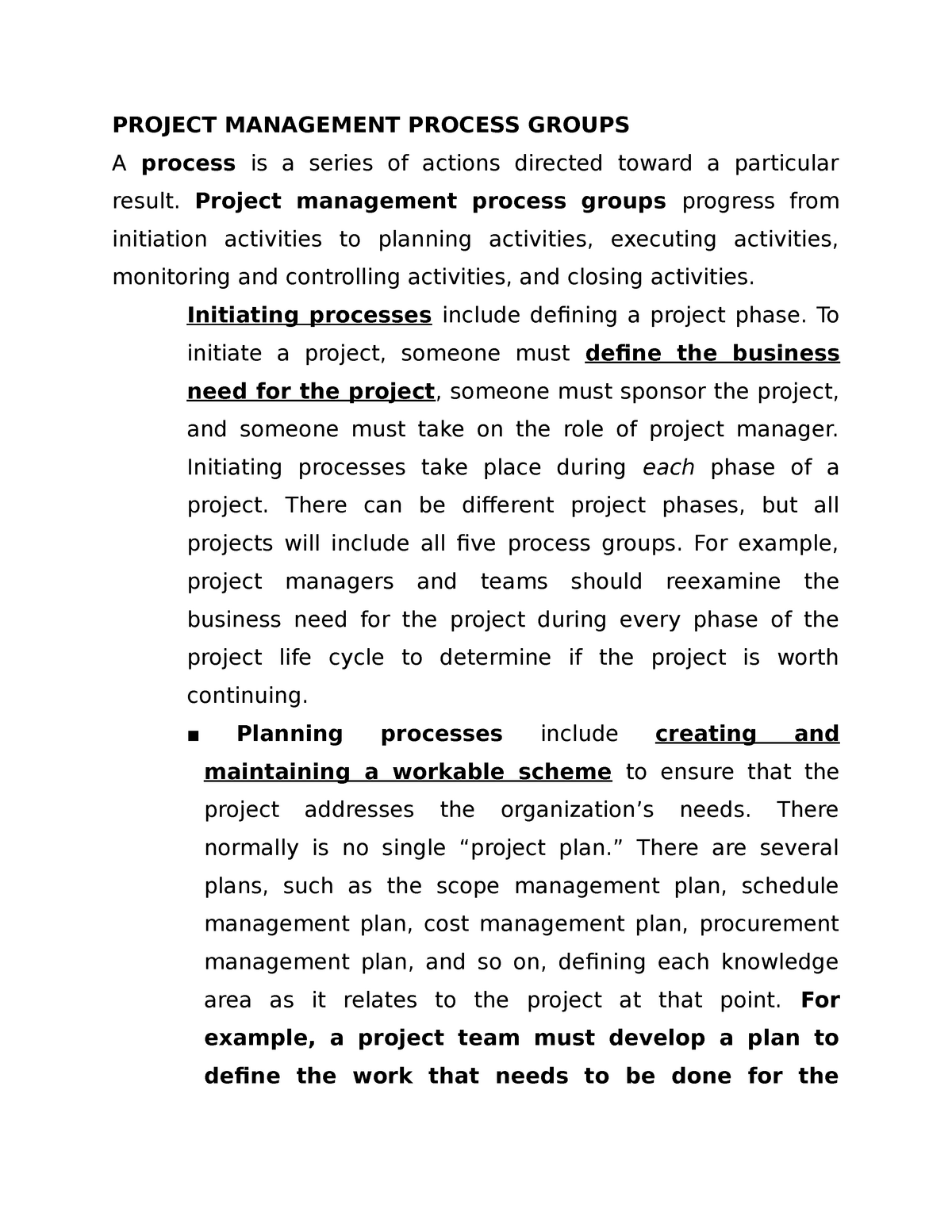 project-management-knowledge-areas-project-management-process-groups