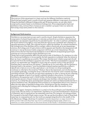 Lab Flowchart 2 - Part 1 : Distillation of 1,4- Dimethoxybenzene ...