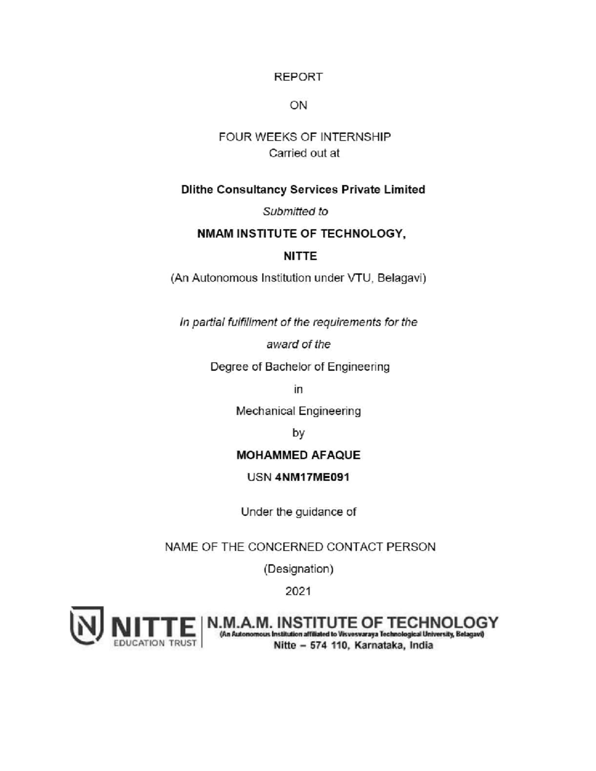 Internship report - no any description - Computer Engineering - Studocu