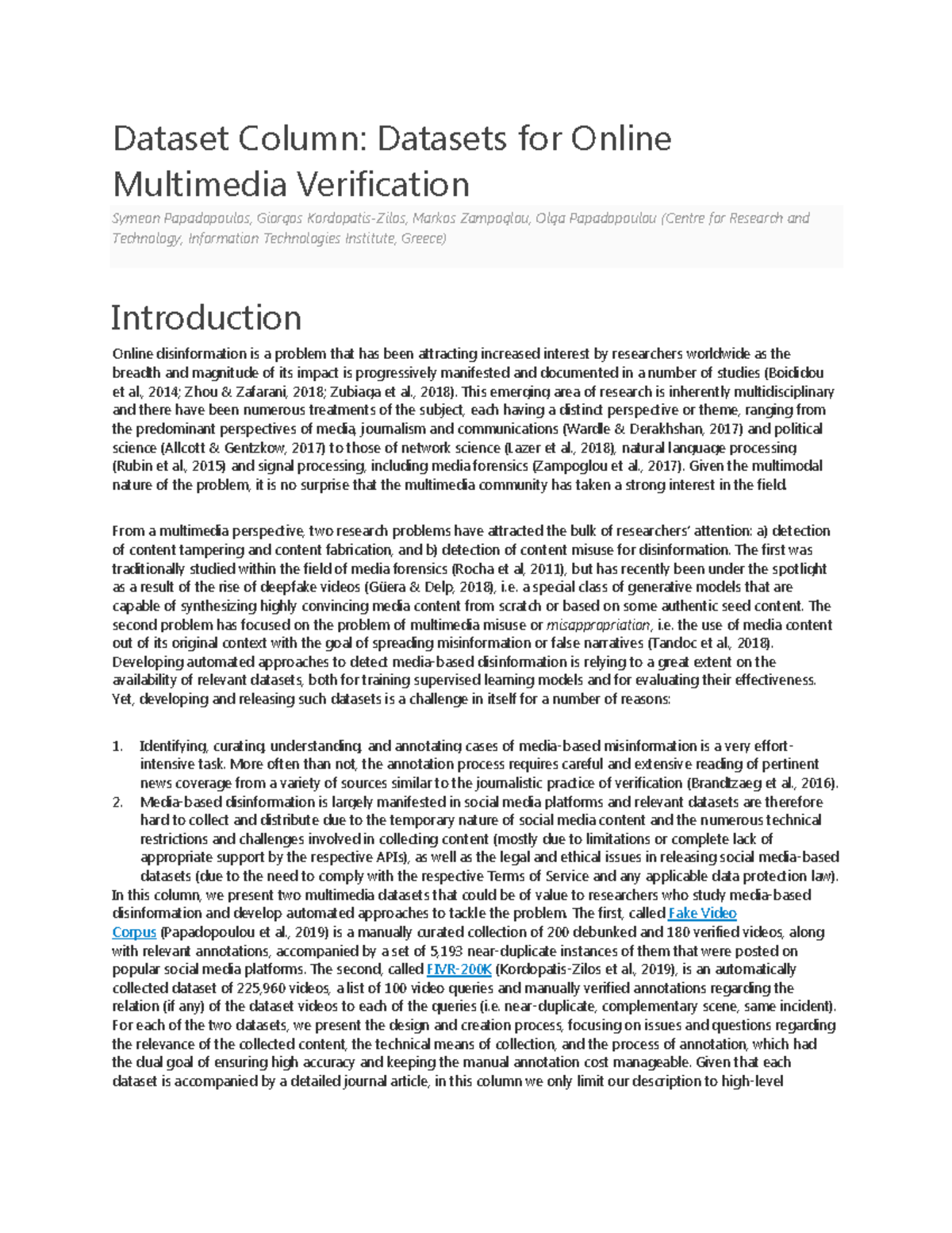 Dataset Column - 112233 - Dataset Column: Datasets for Online ...