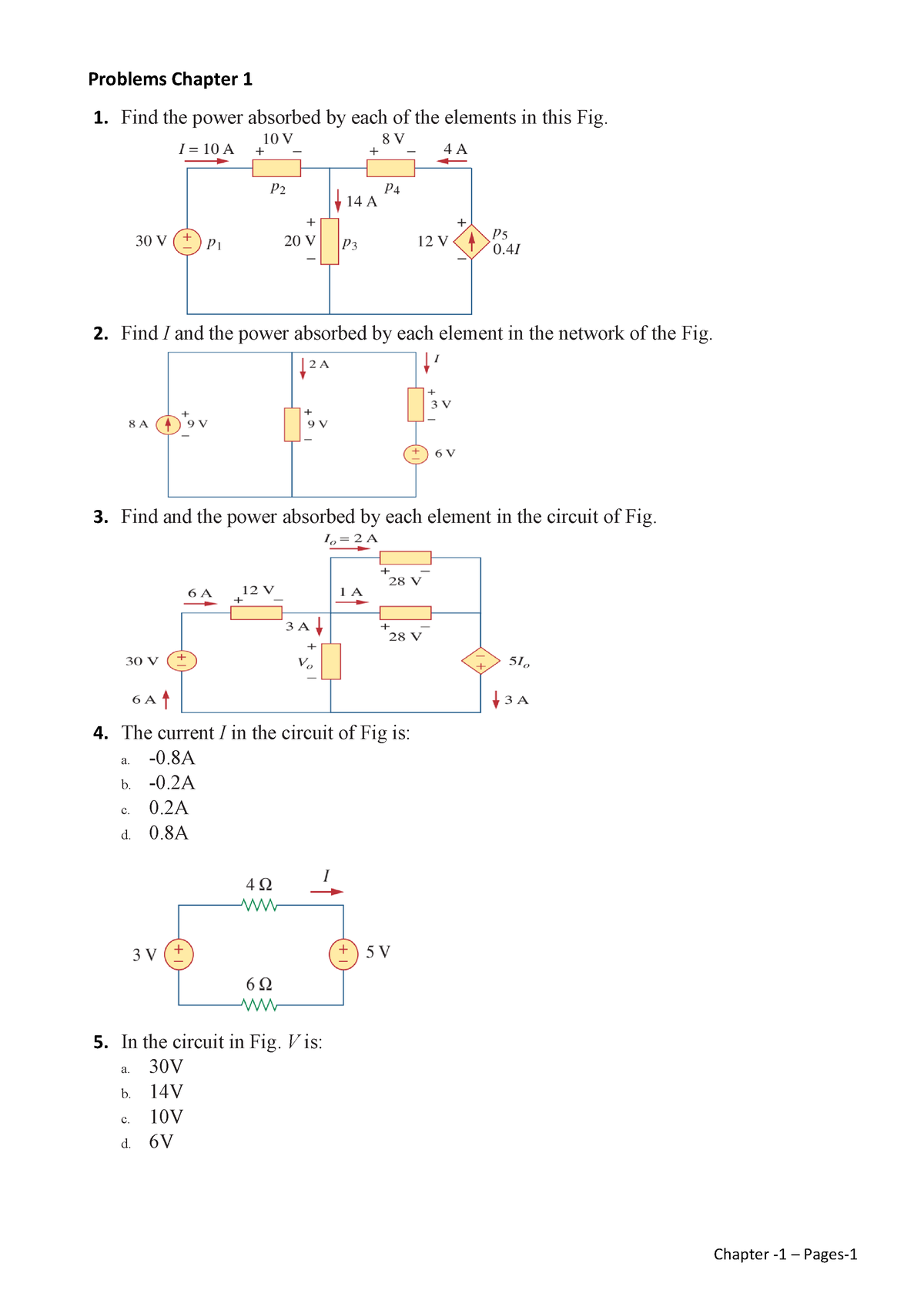 Problems Chapter 1 Contents - Problems Chapter 1 1. Find The Power ...