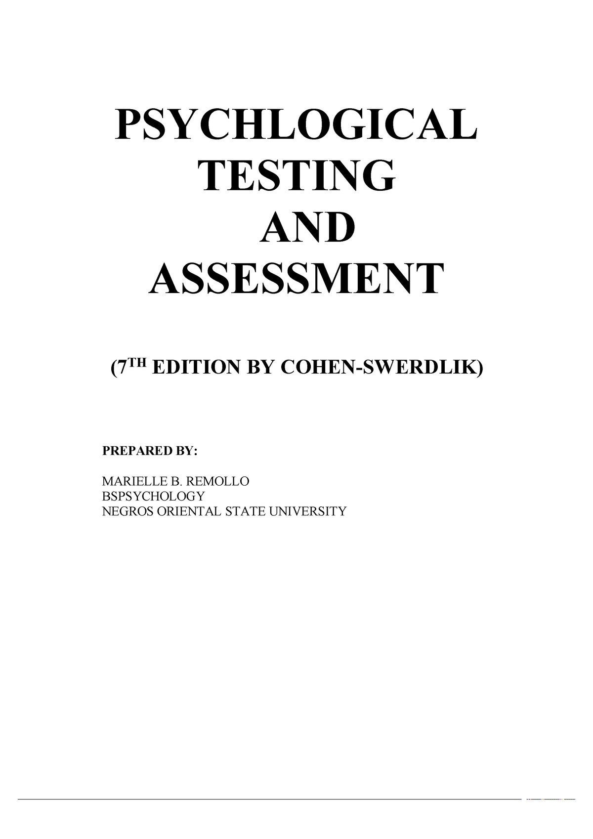 Summary-of-psychological-testing-and-assessment-7th-ed-by-cohen ...