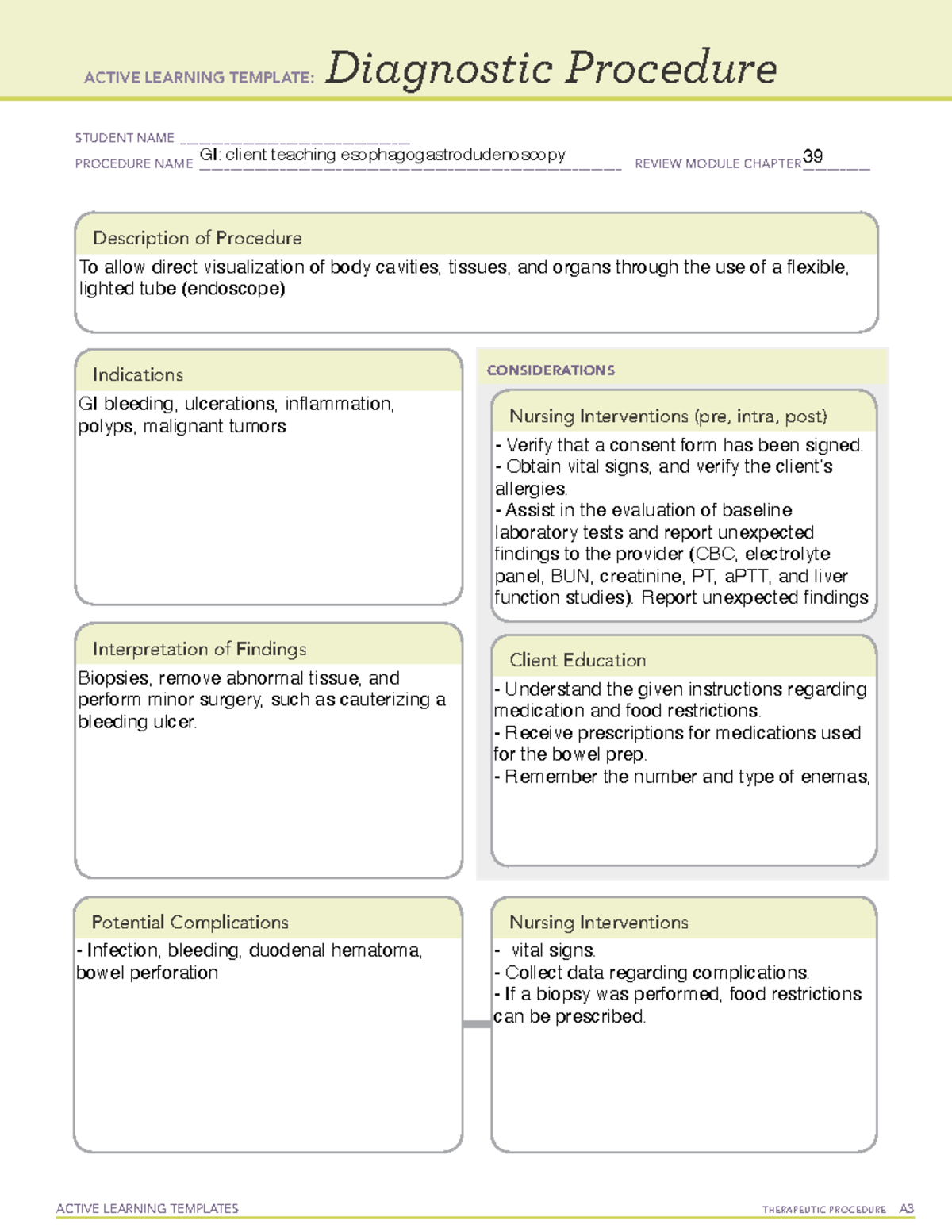 Active Learning Template Diagnostic Procedure Form-3 - ACTIVE LEARNING ...