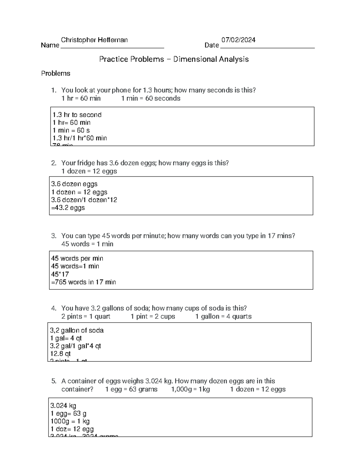 Practice+Problems+-+Dimensional+Analysis - Name Date Practice Problems ...