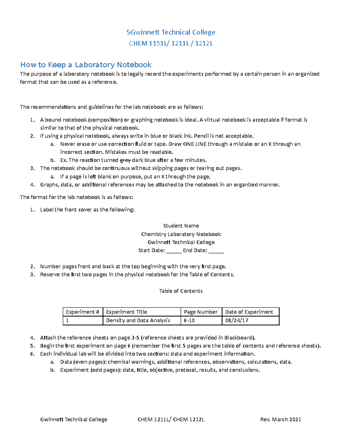 how-to-keep-a-laboratory-notebook-5gwinnett-technical-college-chem