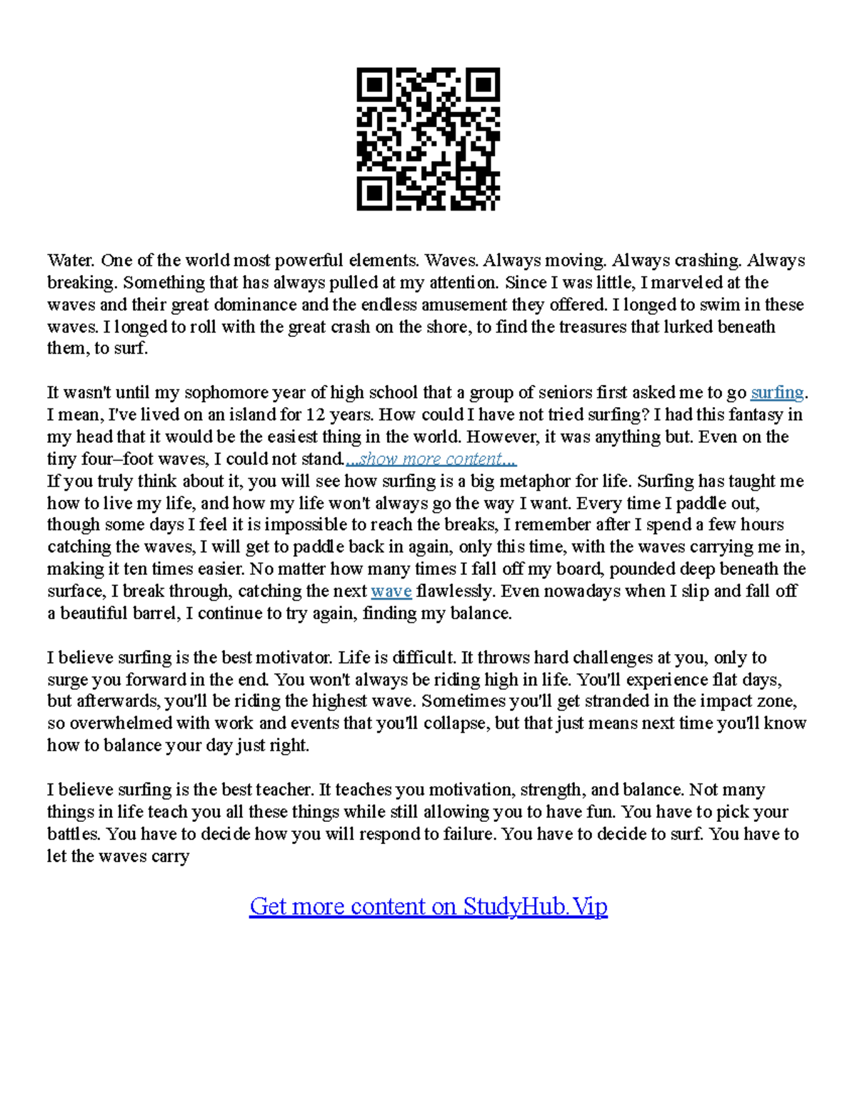 College Essay Services - Water. One of the world most powerful elements ...