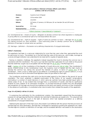Van der Merwe v RAF case summary - IURI 173 Van der Merwe v The Road