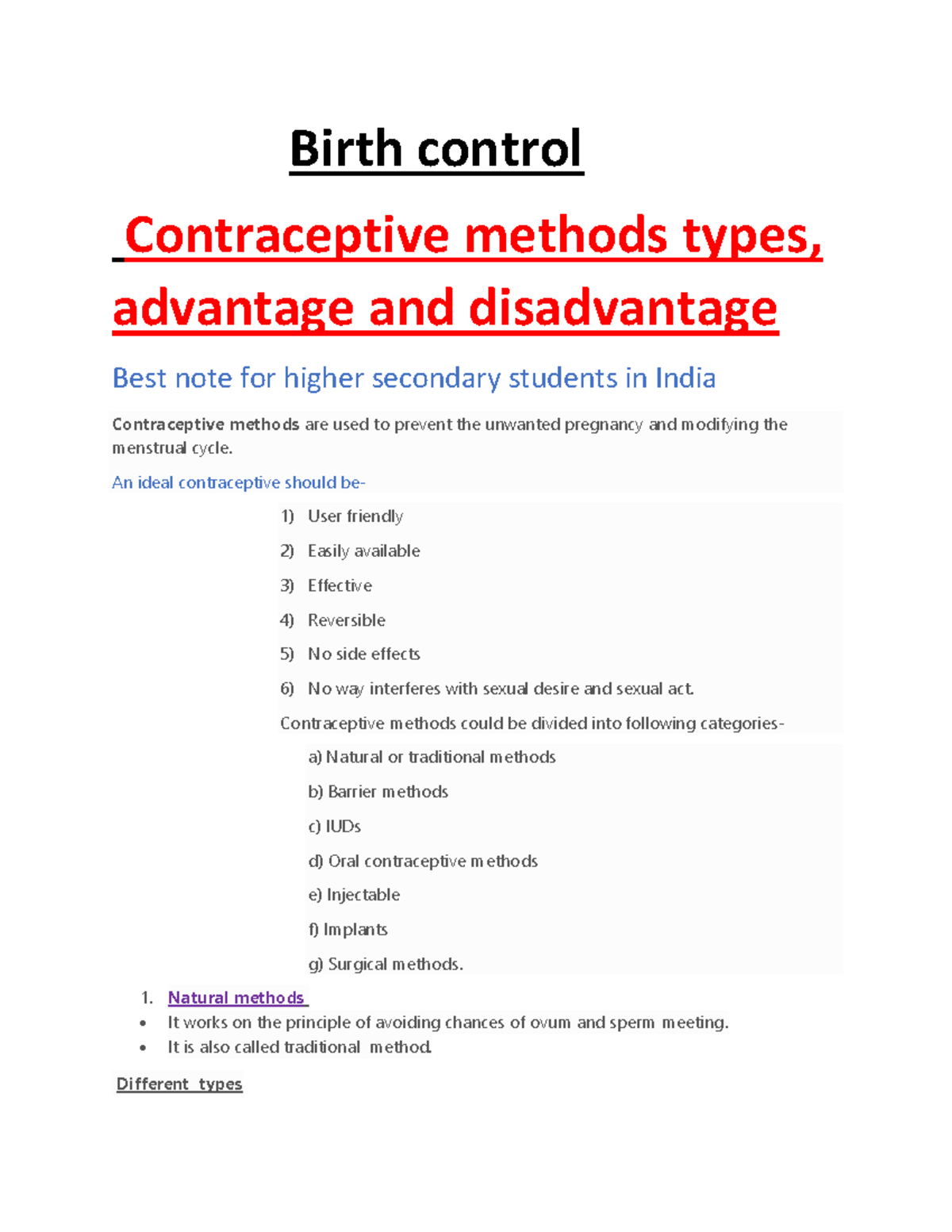 Birth Control. Contraceptive Methods - Birth Control Contraceptive ...