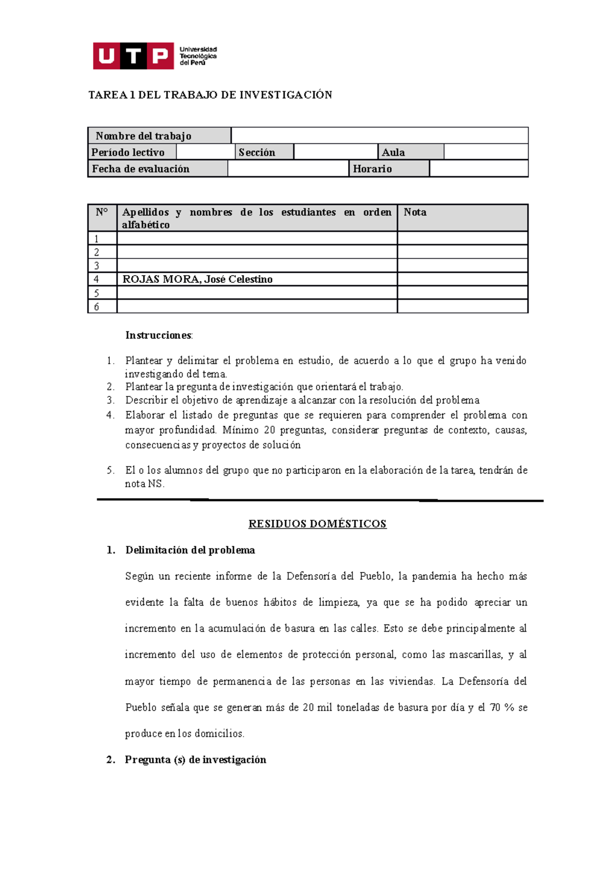 Semana 5 - Tarea 1 - Plantilla - Delimitación del tema de investigación ...