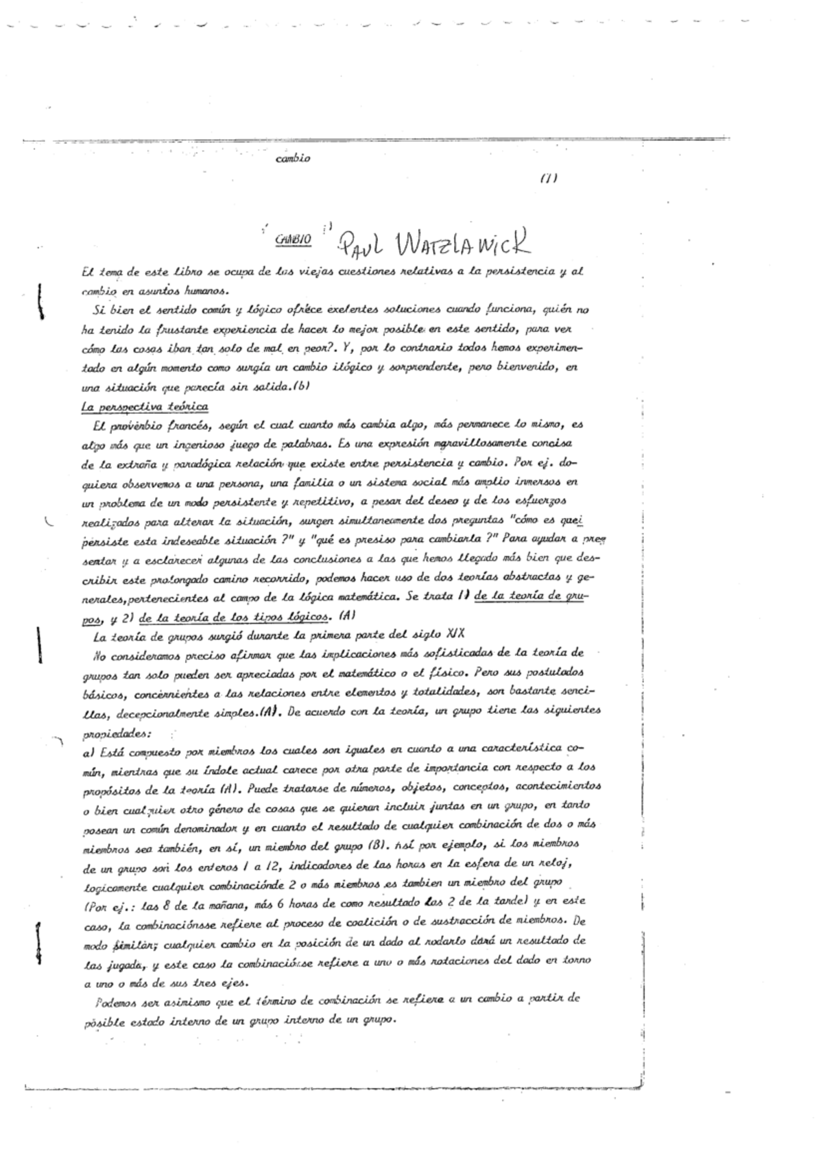 Cambio Psicología Social Studocu