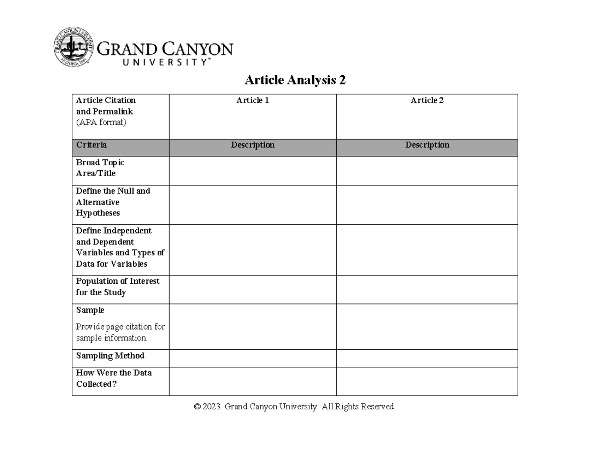 HLT 362V RS T3 Article Analysis 2 Template - Article Analysis 2 Article ...