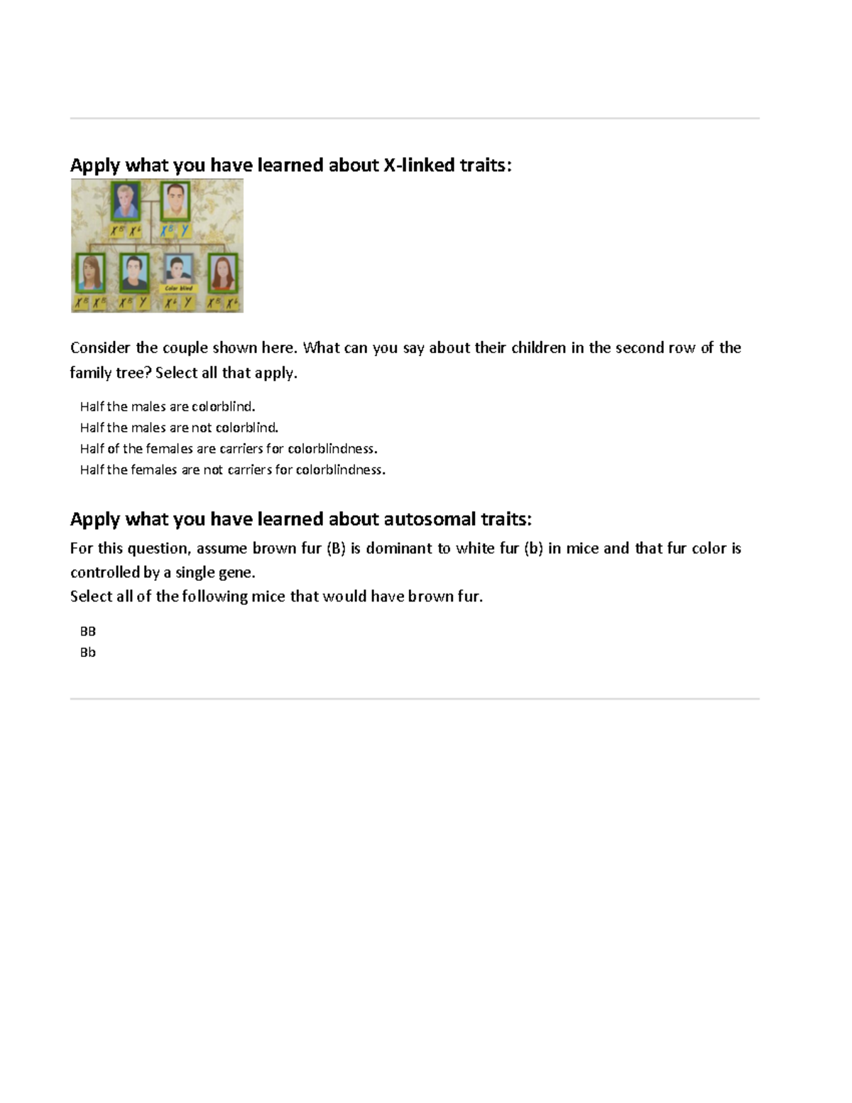 Human Genetics • Genetic Inheritance - Apply what you have learned ...