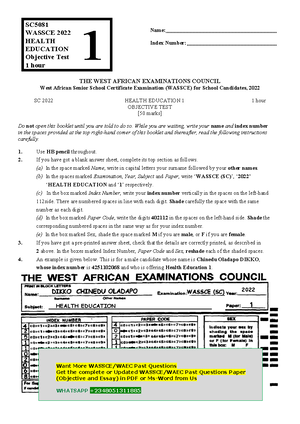 History Past Questions For WAEC SSCE - The Original Pdf Copy Of This ...