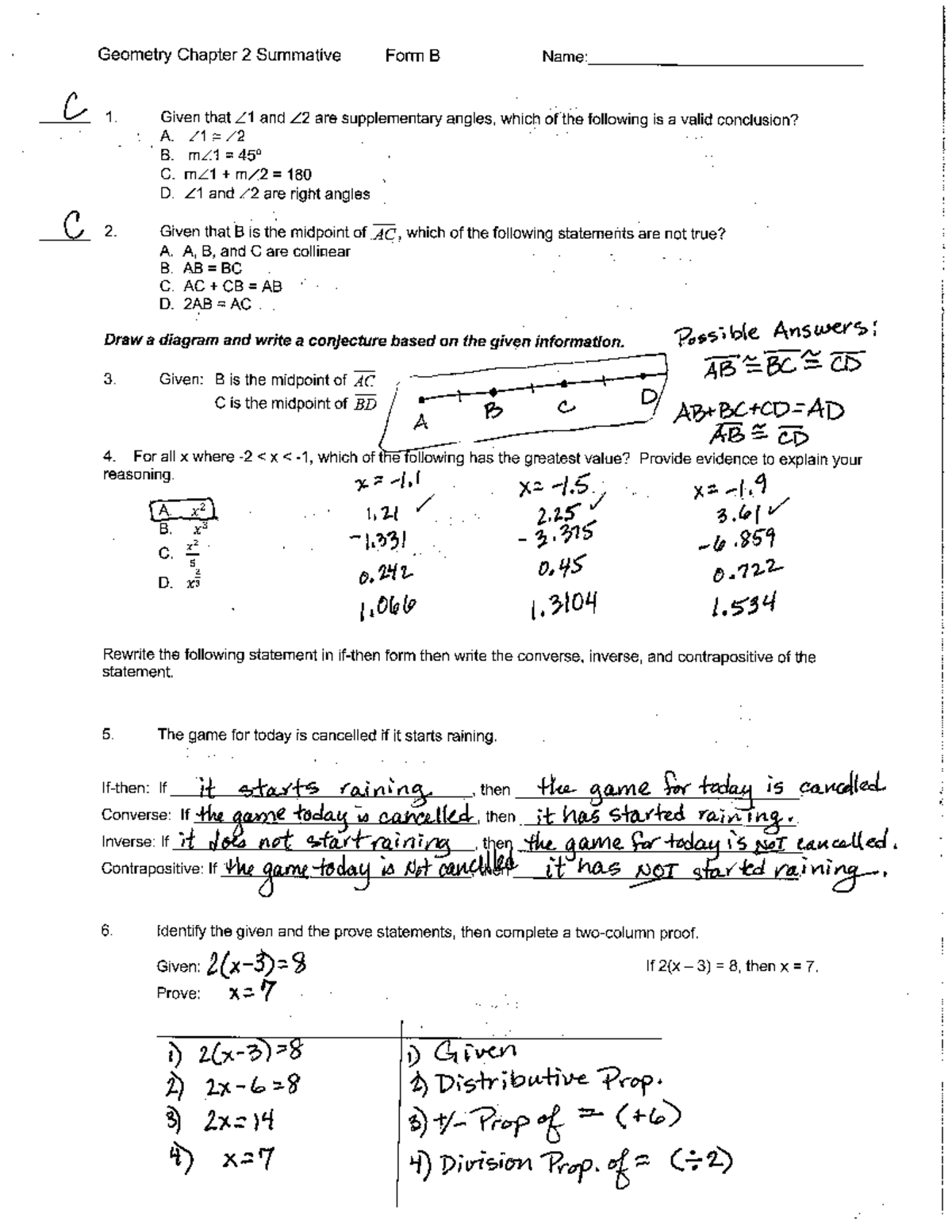 Chapter 2 Release Test Answer Key - SCI 6358 - Harvard - Studocu