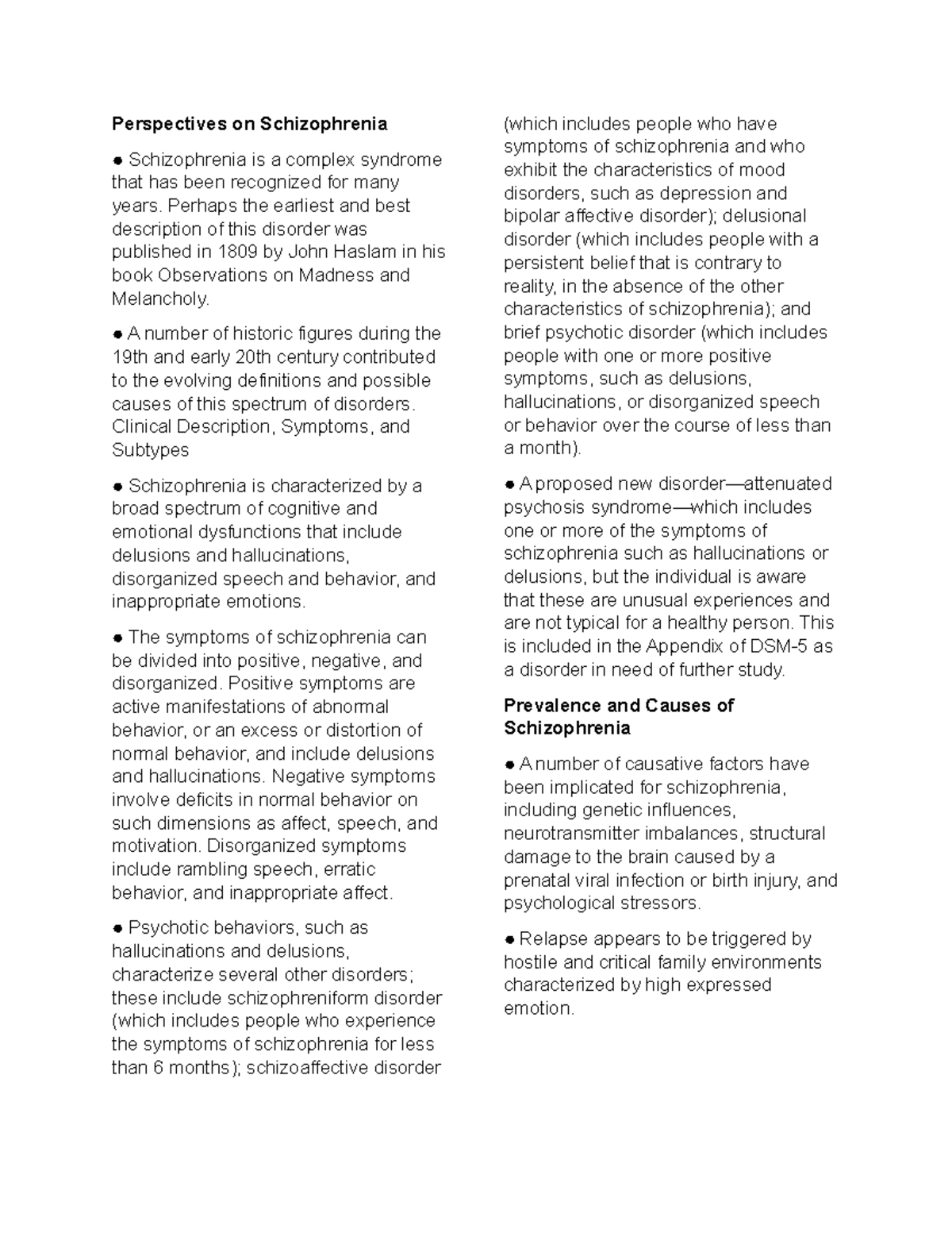 Schizophrenia Spectrum and Other Psychotic Disorders - Perspectives on ...