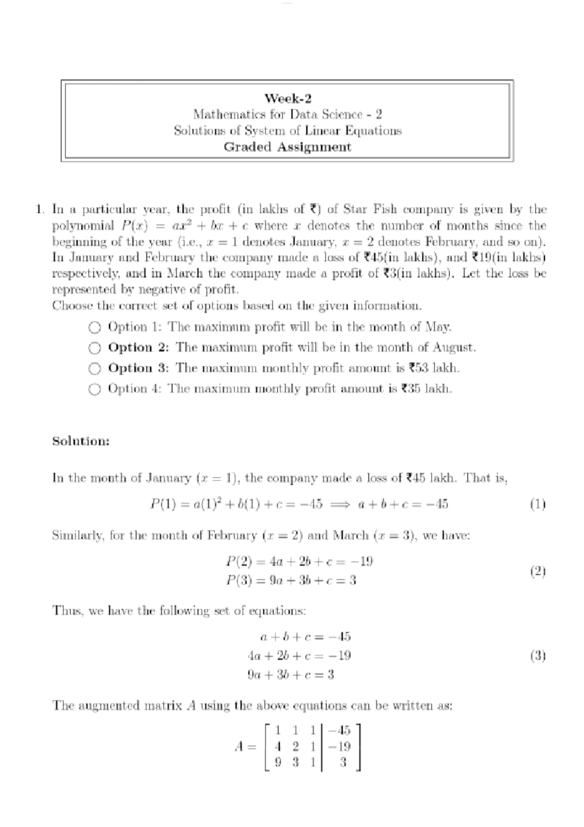 Maths-2 GA-2 - Linear transformation - Mathematics for Data Science 2 ...