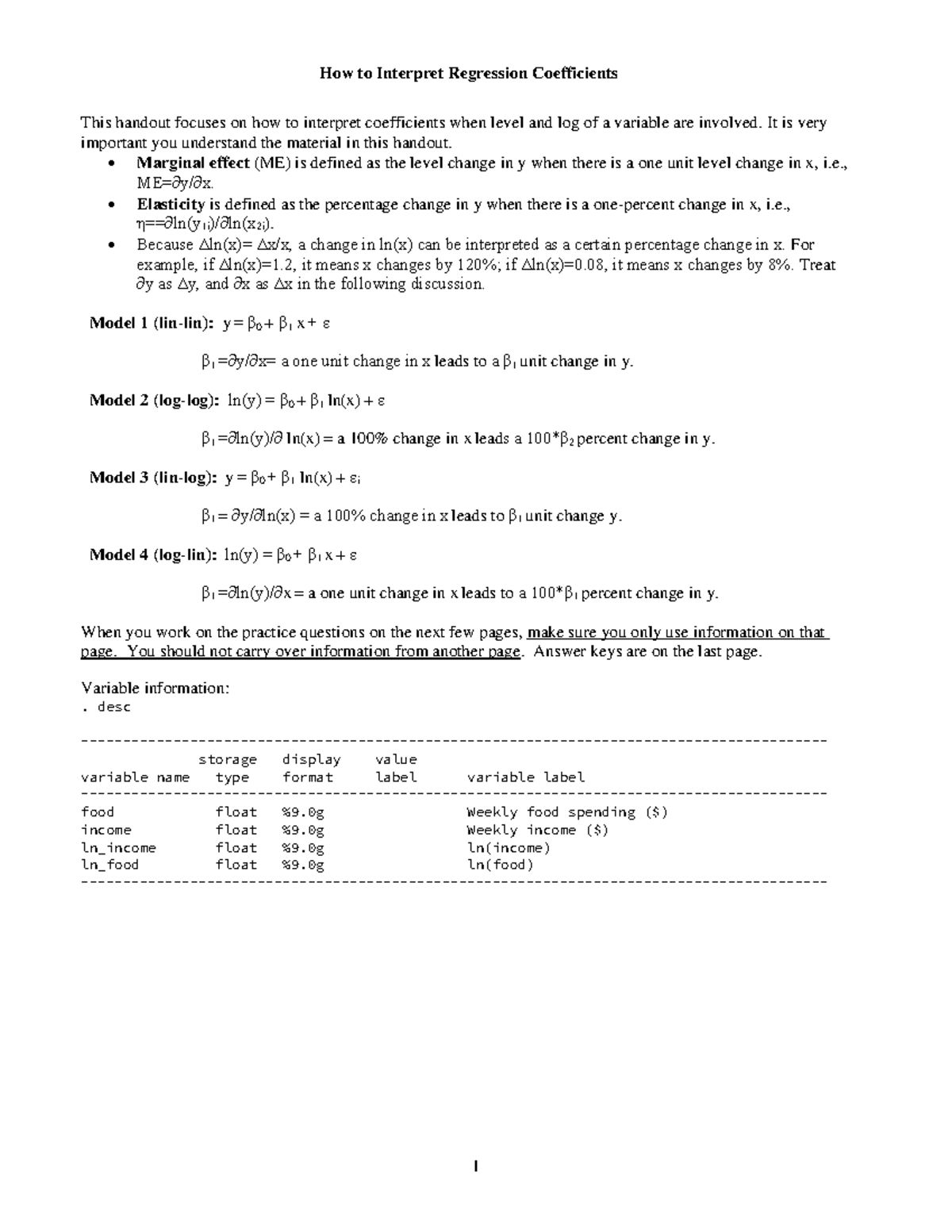 How To Interpret Regression Coefficients With Dummy Variables