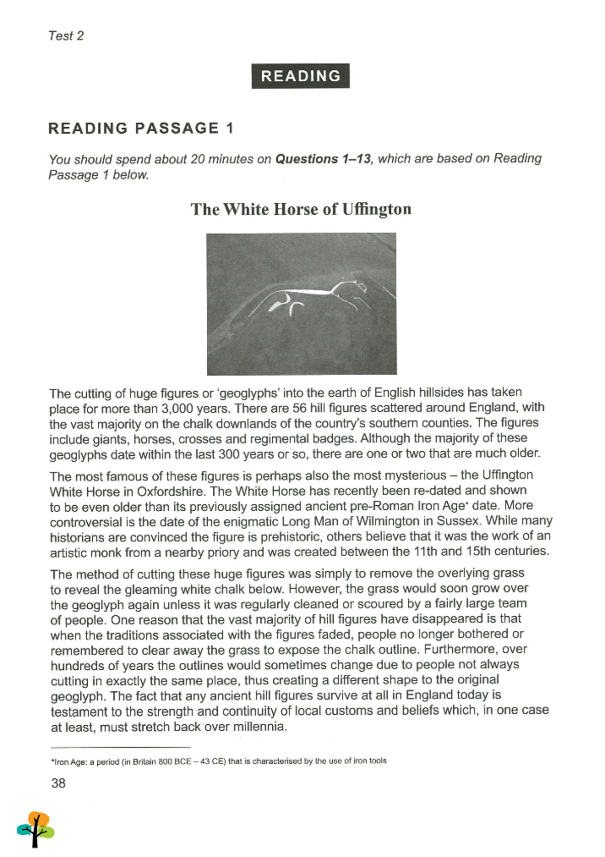 The White Horse of Uffington Academic Reading Test 14 PDF english