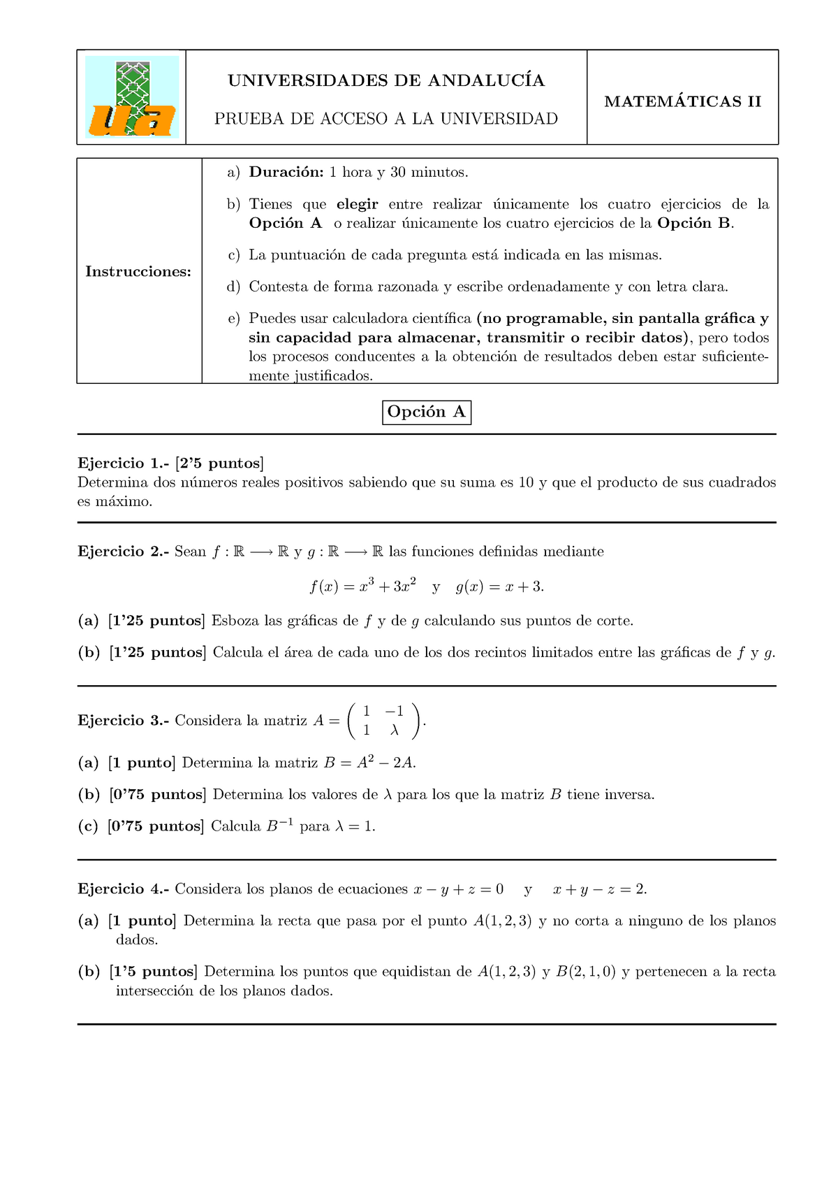 MII-2007- Junio - Ejercicios Selectividad - UNIVERSIDADES DE ANDALUC ...