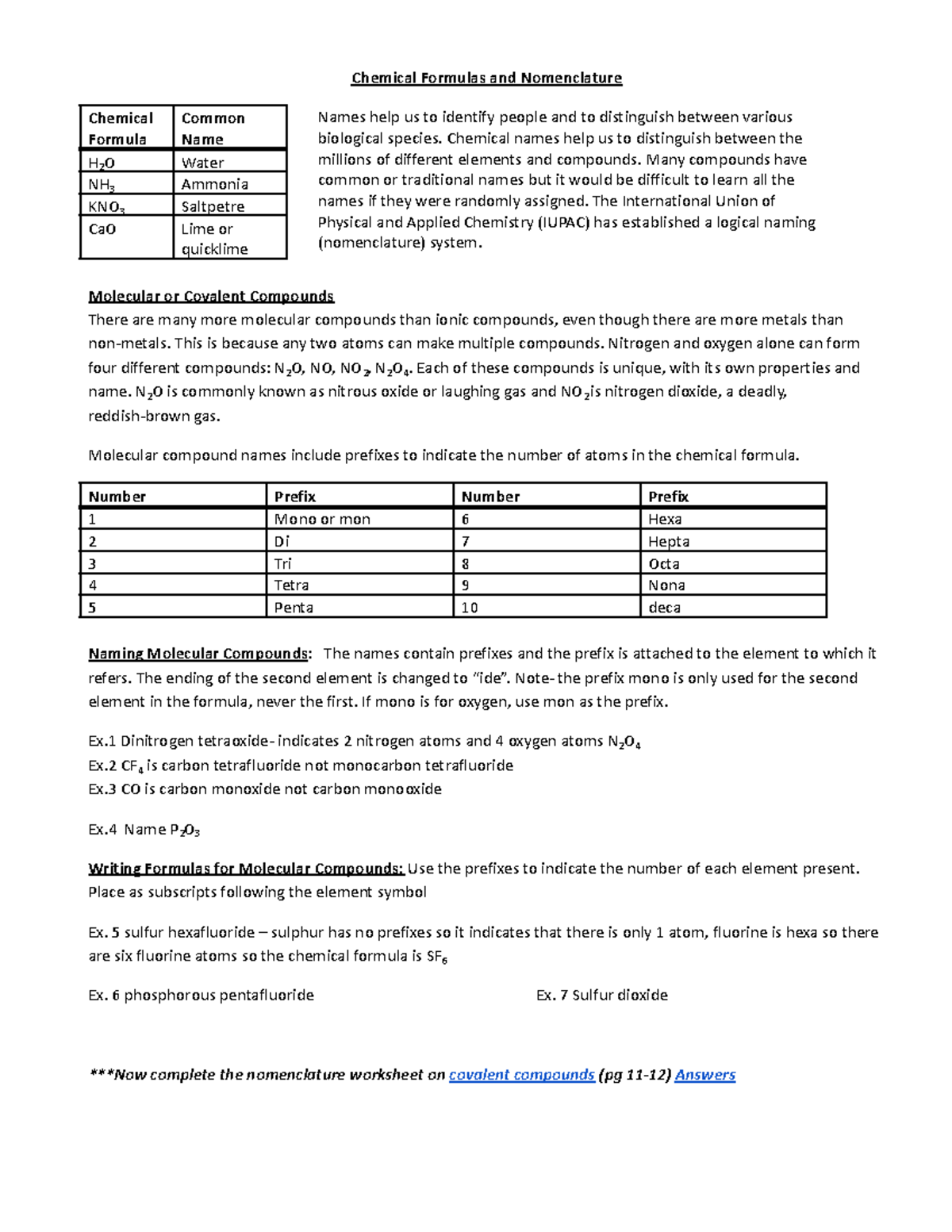 Copy Of Copy Of Chemical Formulas And Nomenclature 2020 - Chemical ...