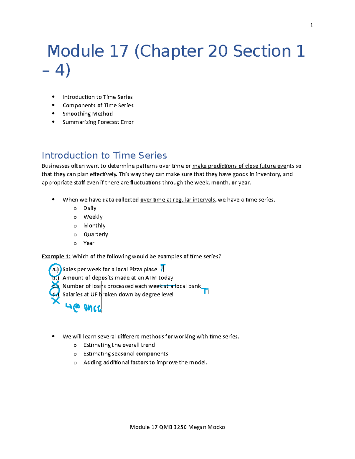 Module 17 Notes - Module 17 (Chapter 20 Section 1 – 4) Introduction to ...