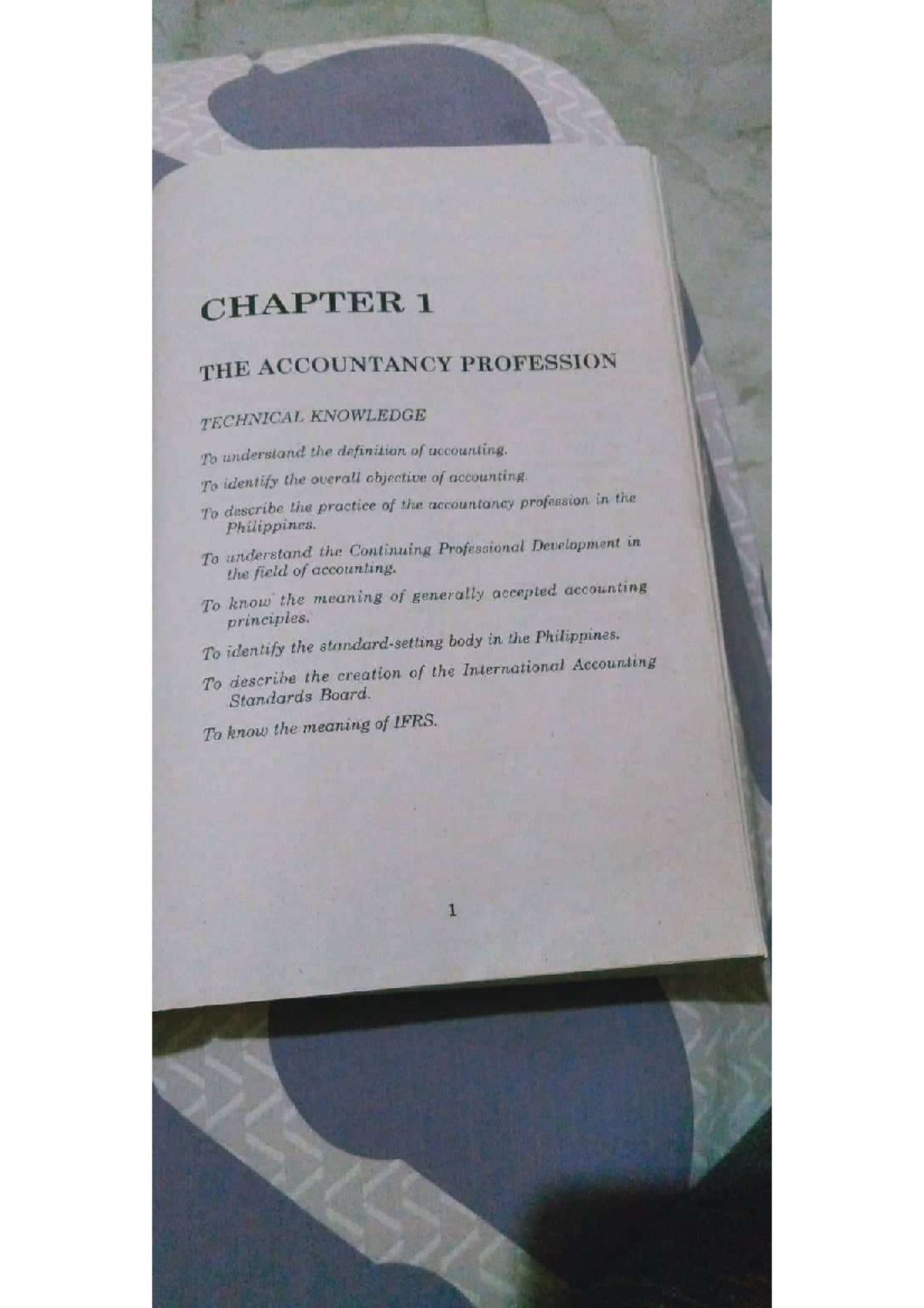 1 Accounting Chapter 1 The Accountancy Profession Technical 1 Accounting Chapter 1 The Accountancy Profession Technical