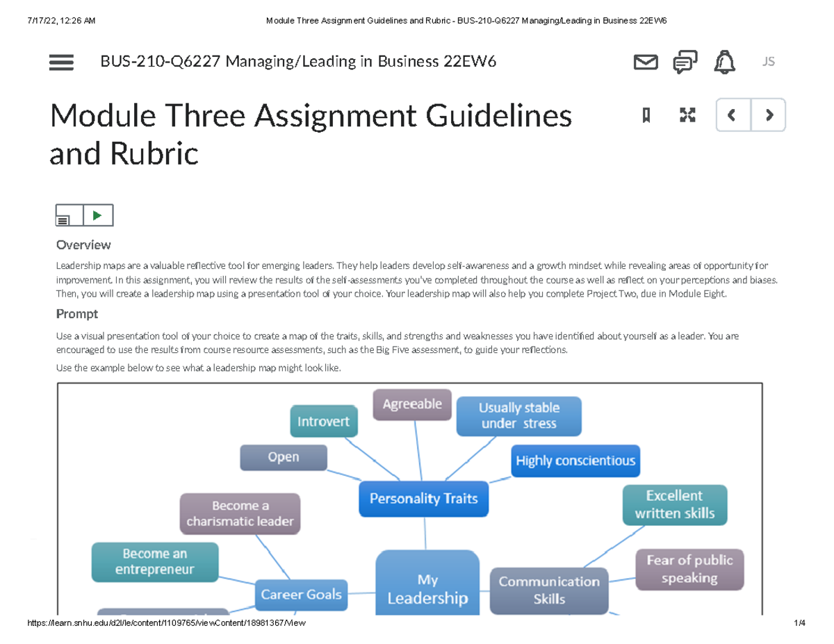 module three assignment guidelines and rubric