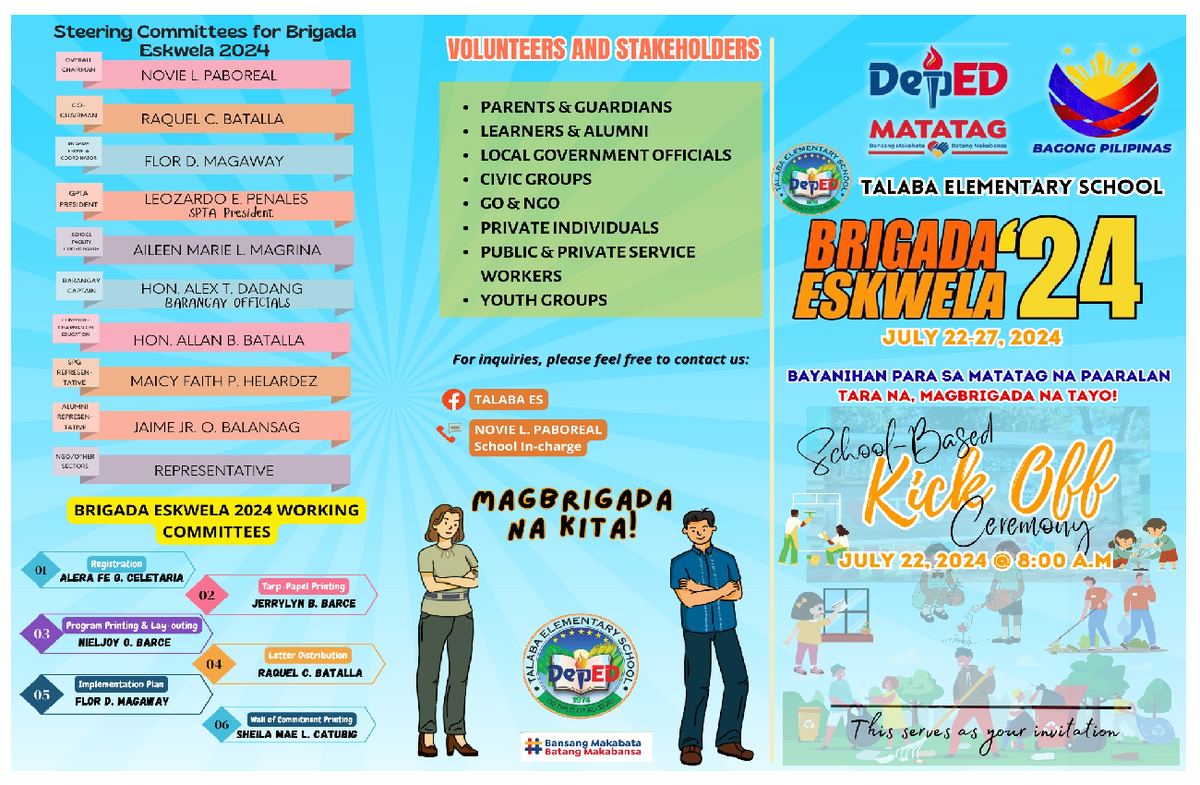 BE- Prgram - for references - Steering Committees for Brigada Eskwela ...