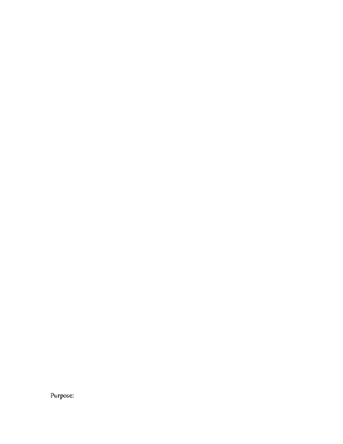 Purpose Physics Lab 2 labs Purpose To measure the mechanical