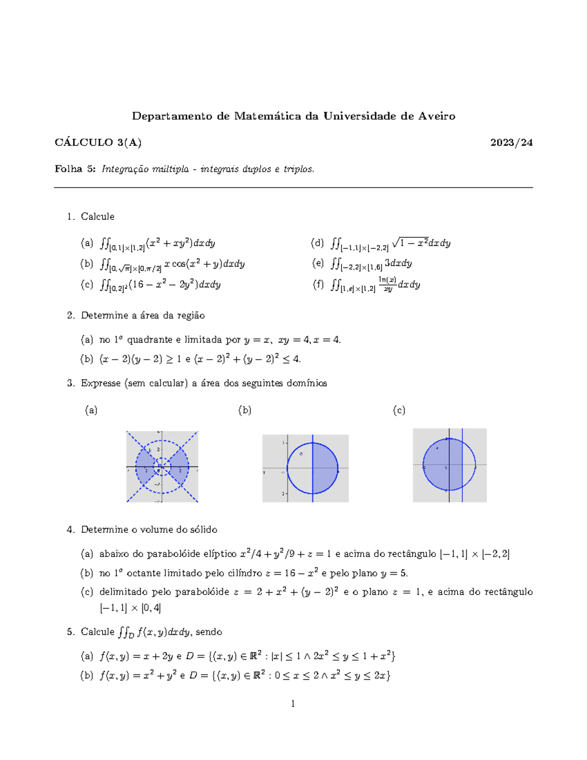 C3(A) folha 5 - Departamento de Matem ́atica da Universidade de Aveiro ...